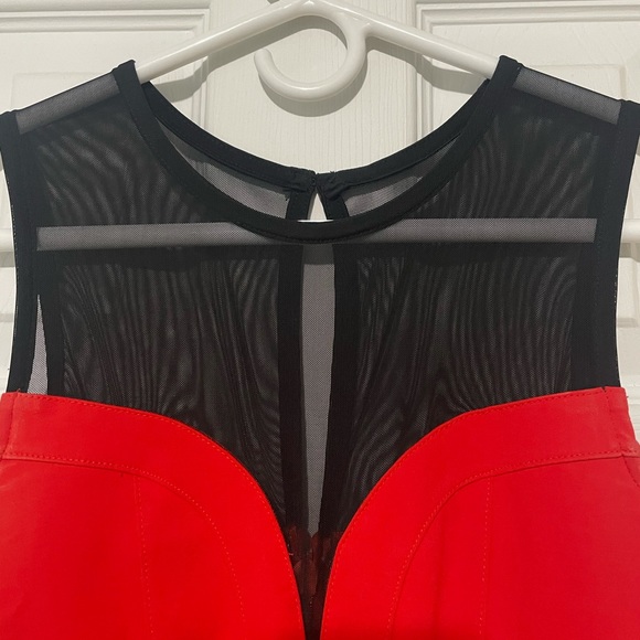 Bebe Dress Orange Red - Picture 5 of 9